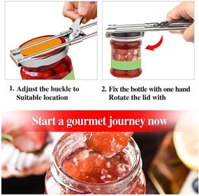 img 3 attached to 🔧 Master Opener Adjustable Jar and Bottle Opener: Versatile Stainless Steel Can Opener and Lid Gripper - Top Kitchen Accessory (1PCS)