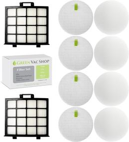 img 4 attached to 🔍 GreenVacShop Replacement Filter Set for Shark Vertex DuoClean PowerFin Upright Vacuum Models - AZ2000, AZ2000W, AZ2002 - Replaces XFFKAZ2000 XHFAZ2000 - Includes 4 Foam Filters, 4 Felt Filters, and 2 HEPA Filters