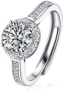 hasril sterling moissanite engagement adjustable logo