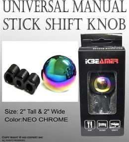 img 3 attached to 🚗 ICBEAMER Neo Chrome Ball Drift Shape Manual Gear Shift Knob for Vehicles [1 pc]