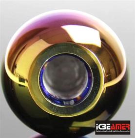 img 1 attached to 🚗 ICBEAMER Neo Chrome Ball Drift Shape Manual Gear Shift Knob for Vehicles [1 pc]