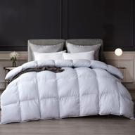 🛏️ all year around pewter king size duvet insert: luxuriously soft 100% cotton with luzern goose down and feather comforter - 66oz medium weight logo