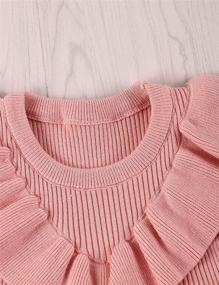 img 1 attached to 👗 Adorable Long Sleeve Knit Dress for Fall: Trendy Baby Girl Clothes & Toddlers Girls Clothes