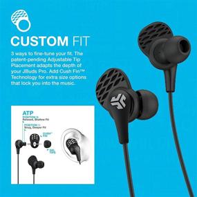 img 1 attached to 🎧 JLab Audio JBuds Pro Bluetooth наушники: титановые драйверы, 6-часовой аккумулятор, управление музыкой, шумоизоляция - черно-фиолетовые