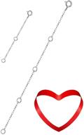 dorella sterling silver necklace extender set - durable, adjustable 2" and 5" length for necklaces and bracelets logo