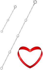 img 4 attached to Dorella Sterling Silver Necklace Extender Set - Durable, Adjustable 2" and 5" Length for Necklaces and Bracelets