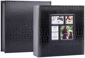 img 3 attached to 📷 Artmag Photo Picture Album 4x6 600 Photos, Extra Large Capacity Leather Cover Wedding Family Photo Albums - Black