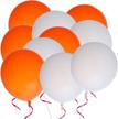 nuolux latex balloons orange white logo