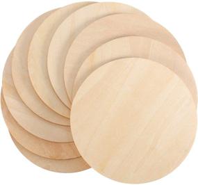 img 4 attached to 🔴 Boao Unfinished Wood Circle Round Wood Pieces - Perfect for DIY Craft Projects, Decorations, Laser Engraving, Carving - 1/8 Inch Thickness, 4 Inch Diameter (Pack of 24 Pieces)