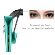 💫 extend mascara lash: 3d fiber liquid mascara for long-lasting, thick and dramatic eyelashes with 360-degree spiral brush - black logo