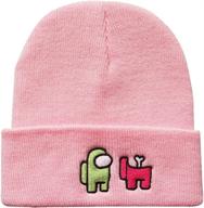 awyjcas impostor video game fashion trend winter warm knit hat beanie cap for children adults adolescents - classic cap logo