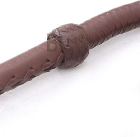 img 1 attached to 🐂 8ft &amp; 10ft Genuine Cowhide Leather Bullwhip - Dark Brown | Indiana Jones Style | 8 Strands