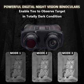 img 2 attached to 🔭 TKKOK D80 Night Vision Binoculars: Advanced Goggles for Adults in Complete Darkness - Military, Spy, Security, Hunting, Tactical | 1080P, 4X20 Zoom, 3000m/9840Ft Viewing Range