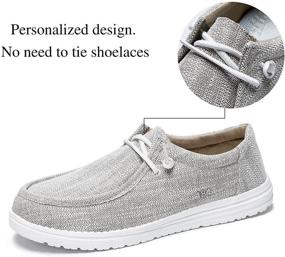 img 3 attached to Кеды Canvas Casual Loafer с дышащей подошвой для мужчин, обеспечивающие комфорт