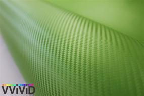 img 1 attached to 🏎️ Lime Green Carbon Fiber Car Wrap Vinyl Roll: VViViD XPO with Air Release Technology (1ft x 5ft)