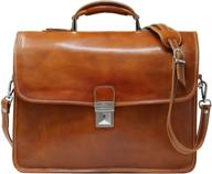 👜 floto luggage cortona laptop brief: stylish olive/brown medium-sized luggage for professionals and travelers logo