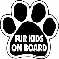 🐾 fur kids on board paw car magnet - 5.5" x 5.5" - optimize your search логотип