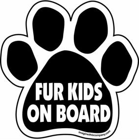 img 1 attached to 🐾 Fur Kids on Board Paw Car Magnet - 5.5" x 5.5" - Optimize Your Search