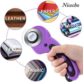 img 2 attached to 🧵 Complete Sewing Quilting Supplies Set: Nicecho Rotary Cutter Set with 45mm Fabric Cutters, A3 Cutting Mat, Acrylic Rulers, Scissors, Exacto Knife, Clips, and More – All-in-One Beginners Sewing Accessories and Fabric Cutter Kit