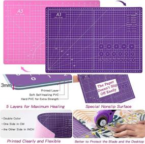 img 1 attached to 🧵 Complete Sewing Quilting Supplies Set: Nicecho Rotary Cutter Set with 45mm Fabric Cutters, A3 Cutting Mat, Acrylic Rulers, Scissors, Exacto Knife, Clips, and More – All-in-One Beginners Sewing Accessories and Fabric Cutter Kit