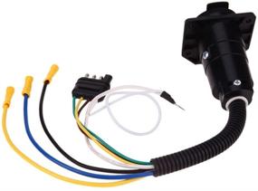 img 3 attached to 🔌 4-Way Flat to 7-Way RV Blade Trailer Adapter - Reverse Wiring Plug Connector by NEW SUN