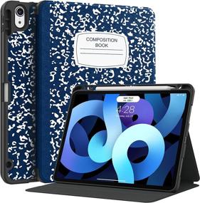img 4 attached to 📱 Supveco Shockproof iPad Air 4 Case with Pencil Holder - 2nd Gen Apple Pencil Charging + Auto Wake/Sleep, Slim Lightweight TPU Back Cover for 10.9 Inch iPad Air 4 Gen 2020 (Navy)