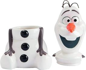 img 2 attached to 🥶 Disney Frozen Olaf Ceramic Cookie Jar: Adorable Sculpted Kitchen Storage