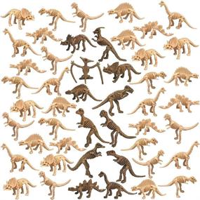 img 4 attached to Разнообразный набор декораций ко дню рождения с скелетами динозавров.