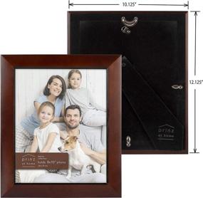 img 1 attached to 🖼️ Dakota 8x10 Wood Picture Frame in Dark Walnut Brown by PRINZ