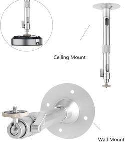 img 2 attached to Extendable Ceiling Mount for Projectors - Assome Universal Video Projector Wall Mount Bracket with Height Adjustment, 3-Screw Design