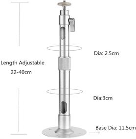 img 3 attached to Extendable Ceiling Mount for Projectors - Assome Universal Video Projector Wall Mount Bracket with Height Adjustment, 3-Screw Design