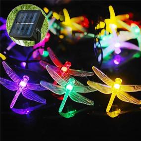 img 3 attached to 🌈 30 Dragonfly Solar Christmas Lights: Indoor & Outdoor Decorative Colorful String Lights for Garden, Yard Decoration - Waterproof Solar String Lights for Trees