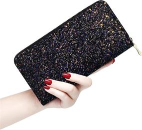 img 3 attached to 💼 Sparkling Wallet Clutch for Women: Stylish Handbags and Wallets for Ladies