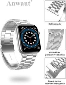 img 1 attached to Аксессуар Anwaut совместим с браслетами для Apple Watch 44 мм 40 мм 42 мм 38 мм и предлагает дополнительные принадлежности.