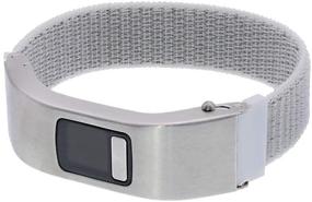 img 3 attached to Sport Mesh Nylon Strap Compatible With Vivofit 4 Replacement Band With Silver Metal Case - Seashell (Small)