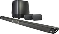 🔊 звуковая панель домашнего кинотеатра polk audio magnifi max sr с беспроводным сабвуфером, hdmi и оптическими кабелями, совместима с тв 4k и hd, в комплекте два динамика в черном цвете. логотип