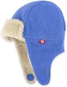 img 3 attached to 🧢 Stay Warm and Stylish with Zutano Fleece Trapper Faux Heather Boys' Accessories