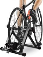 🚴 health line product bike trainer stand - 8 resistance settings, portable 26&#34;-28&#34; indoor bicycle trainer with quiet noise reduction - stationary cycling exercise for road &amp; mountain bikes logo