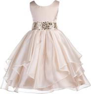 👗 stylish asymmetric ruffled organza toddler girls' clothing and dresses by ekidsbridal logo