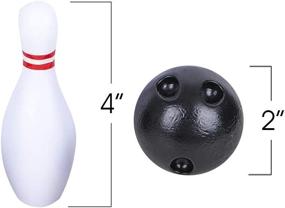 img 2 attached to Gamie Bowling Game for Kids: Outdoor and Indoor Fun, 2 Sets of 10 Pins and 2 Balls; Perfect for Carnival, Birthday Parties, Boys and Girls!