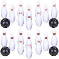 gamie bowling game for kids: outdoor and indoor fun, 2 sets of 10 pins and 2 balls; perfect for carnival, birthday parties, boys and girls! logo