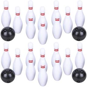 img 4 attached to Gamie Bowling Game for Kids: Outdoor and Indoor Fun, 2 Sets of 10 Pins and 2 Balls; Perfect for Carnival, Birthday Parties, Boys and Girls!