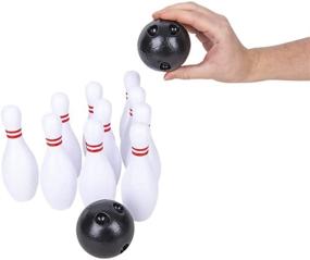 img 1 attached to Gamie Bowling Game for Kids: Outdoor and Indoor Fun, 2 Sets of 10 Pins and 2 Balls; Perfect for Carnival, Birthday Parties, Boys and Girls!