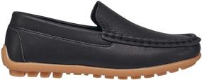 img 3 attached to CoXist Toddlers Leather Loafer Moccasin Girls' Shoes: Stylish Comfort for Active Little Ones