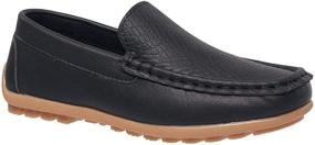 img 4 attached to CoXist Toddlers Leather Loafer Moccasin Girls' Shoes: Stylish Comfort for Active Little Ones