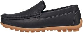 img 1 attached to CoXist Toddlers Leather Loafer Moccasin Girls' Shoes: Stylish Comfort for Active Little Ones