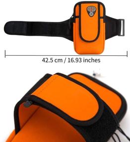 img 1 attached to 🏻 Universal Running Armband: Secure Arm Cell Phone Holder for iPhone X/8/7/6/Plus, Galaxy S9/S8/S7/S6/Edge/Plus & LG - Ideal for Running, Fitness, and Gym Workouts - Vibrant Orange