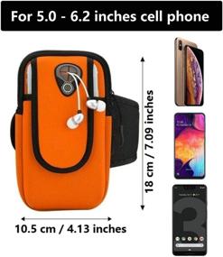 img 3 attached to 🏻 Universal Running Armband: Secure Arm Cell Phone Holder for iPhone X/8/7/6/Plus, Galaxy S9/S8/S7/S6/Edge/Plus & LG - Ideal for Running, Fitness, and Gym Workouts - Vibrant Orange