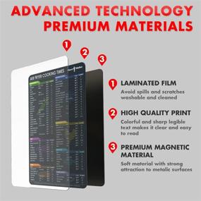 img 1 attached to 🍳 Набор радиических подсказок по использованию аэрогрили: время приготовления, кухонное руководство, книга рецептов + бонус - набор магнитной доски для заметок (3 штуки).