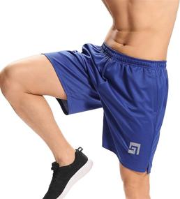 img 1 attached to 🏃 LXNMGO 7-Inch Men's Workout Running Shorts: Quick-Dry, Lightweight, Athletic Gym Shorts with Zippered Pockets